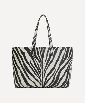 Mansur Gavriel - Small Zebra Print Leather Tote Bag image number 3