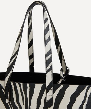 Mansur Gavriel - Small Zebra Print Leather Tote Bag image number 4