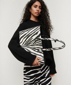 Mansur Gavriel - Small Zebra Print Leather Tote Bag image number 5