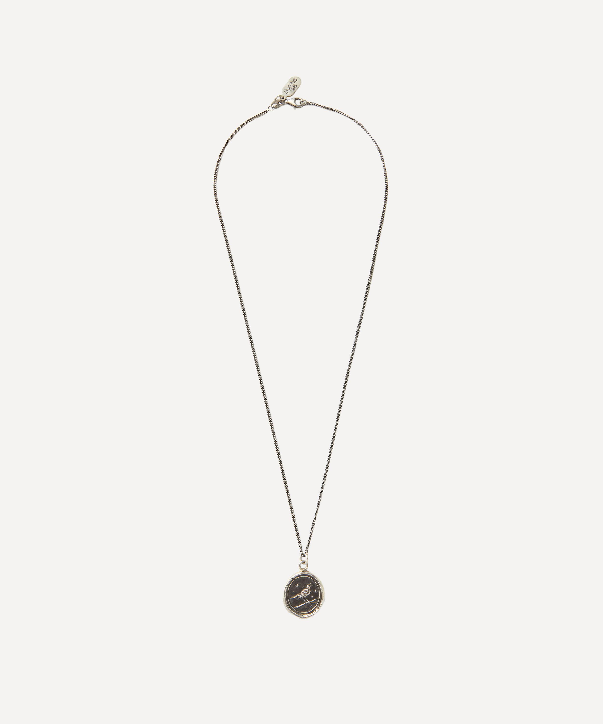 Pyrrha - Sterling Silver Nightingale Pendant Necklace image number 1