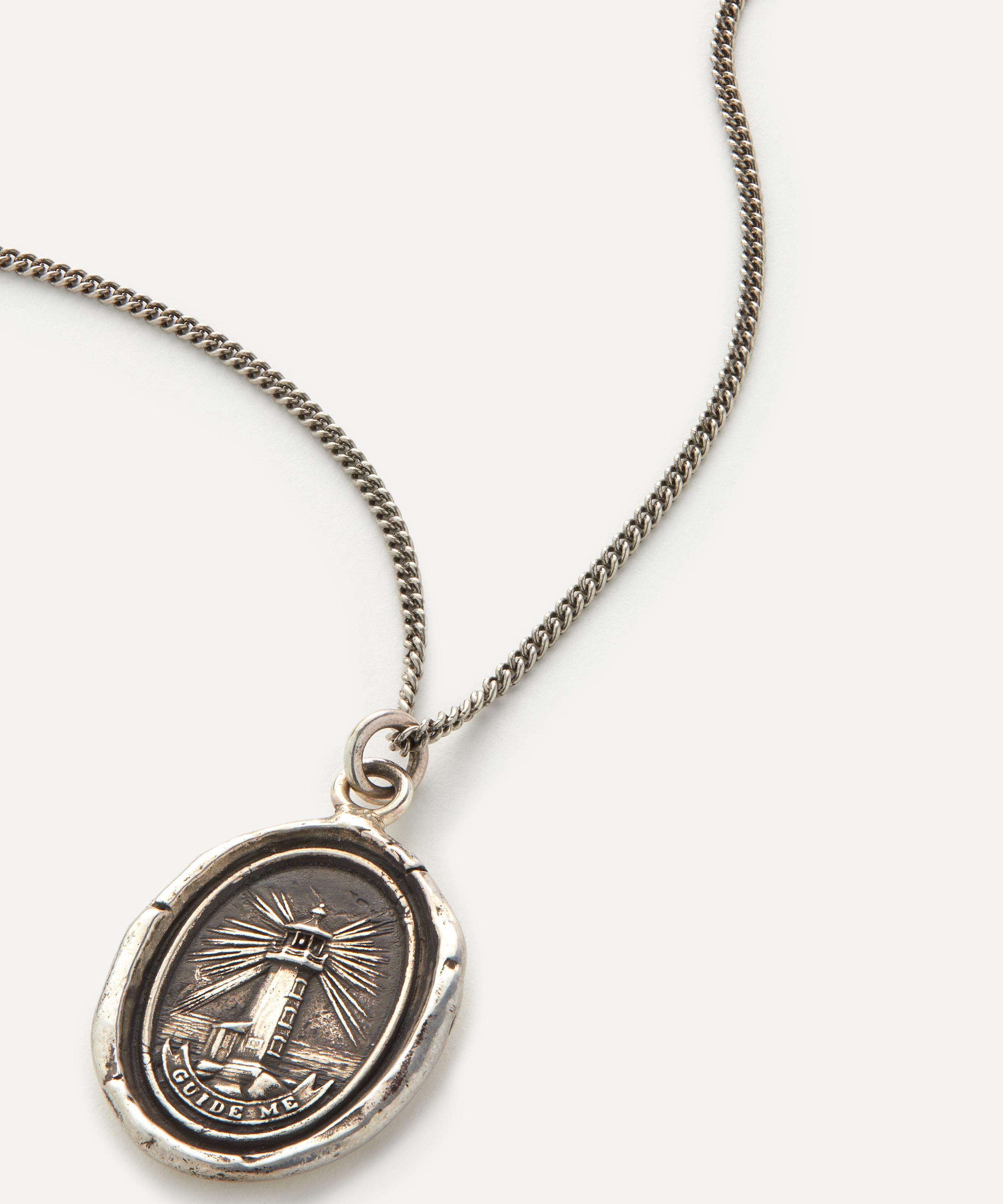 Pyrrha - Sterling Silver Lighthouse Pendant Necklace image number 0