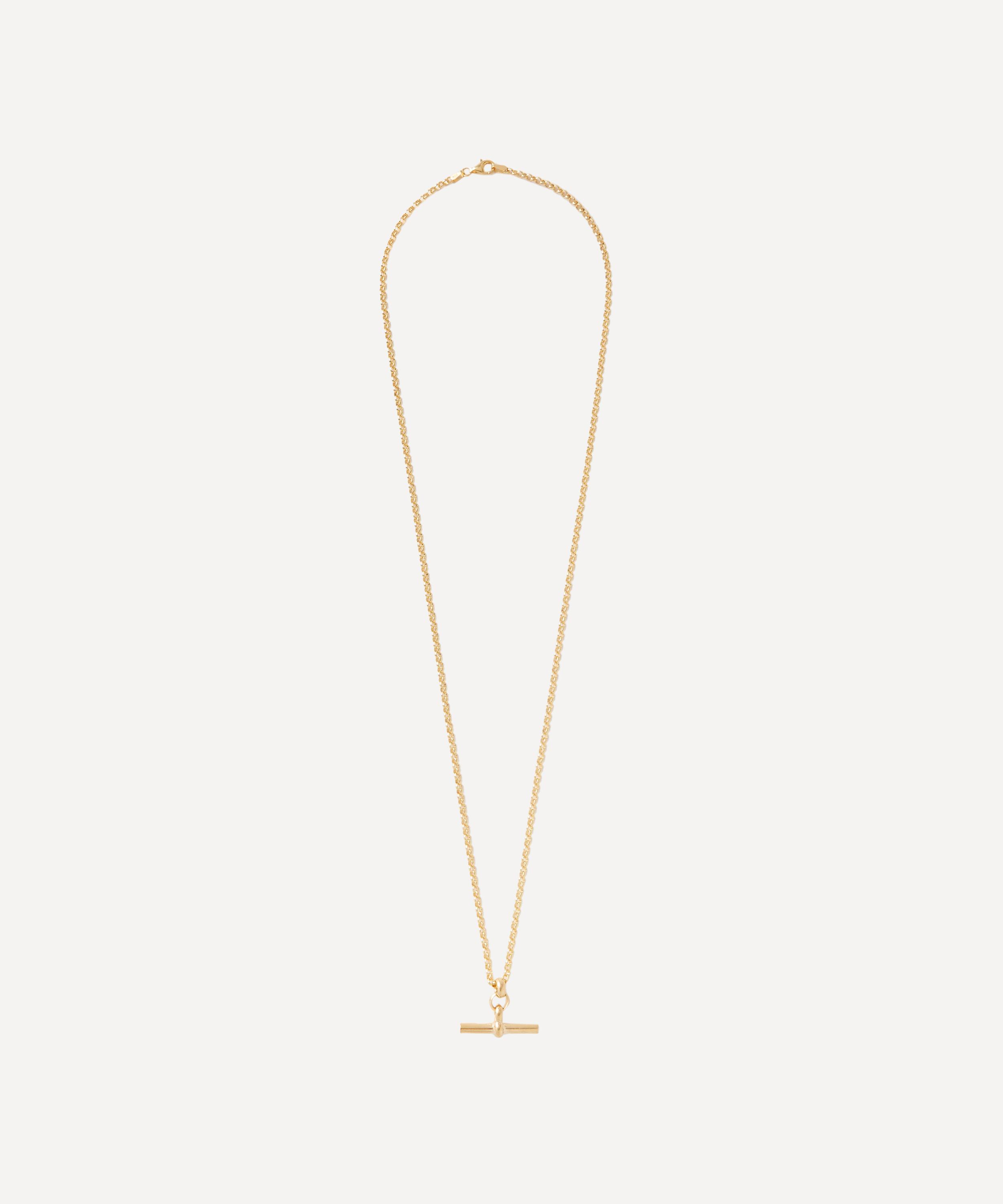 Tilly Sveaas - 18ct Gold-Plated Small T-Bar On Belcher Chain image number 1