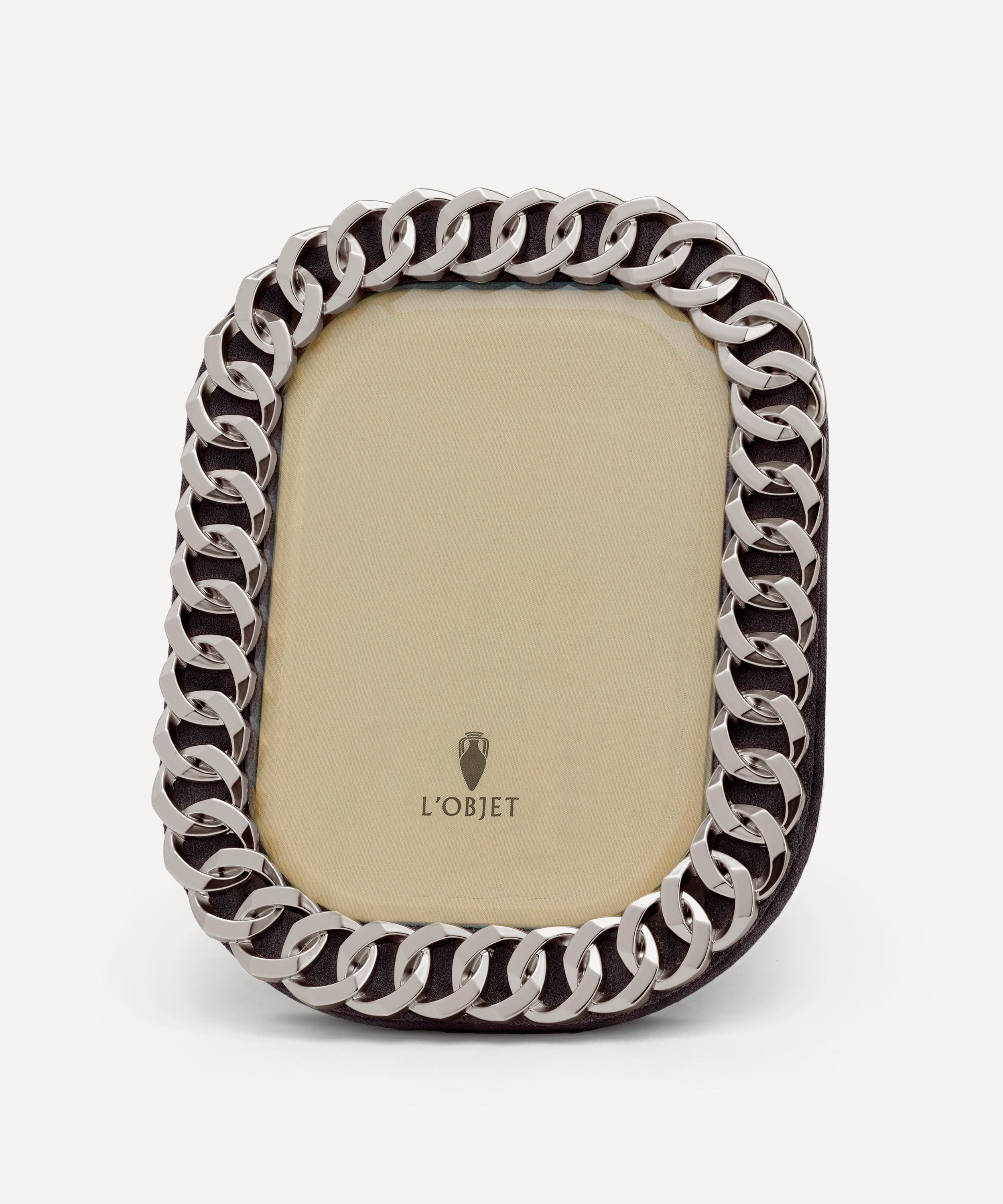 L'Objet - Cuban Link Platinum-Plated 5x7” Photo Frame image number 0