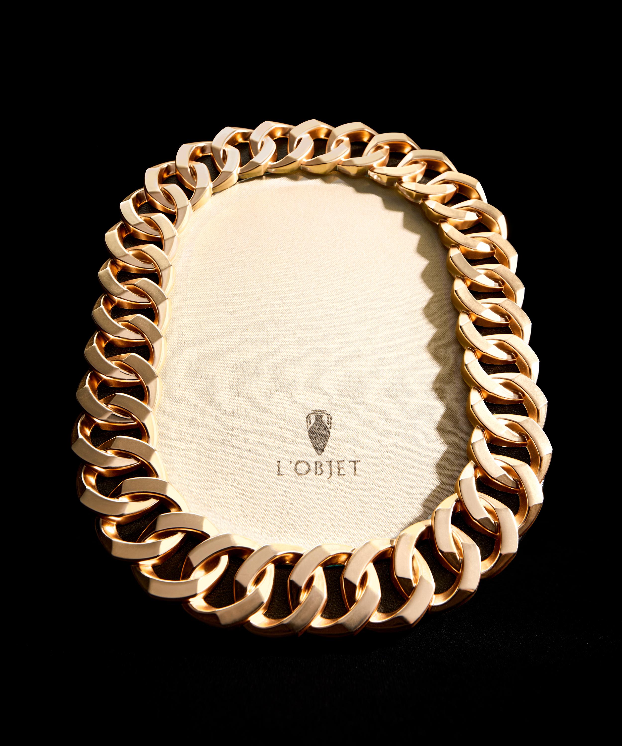 L'Objet - Cuban Link Gold-Plated 5x7” Photo Frame image number 1