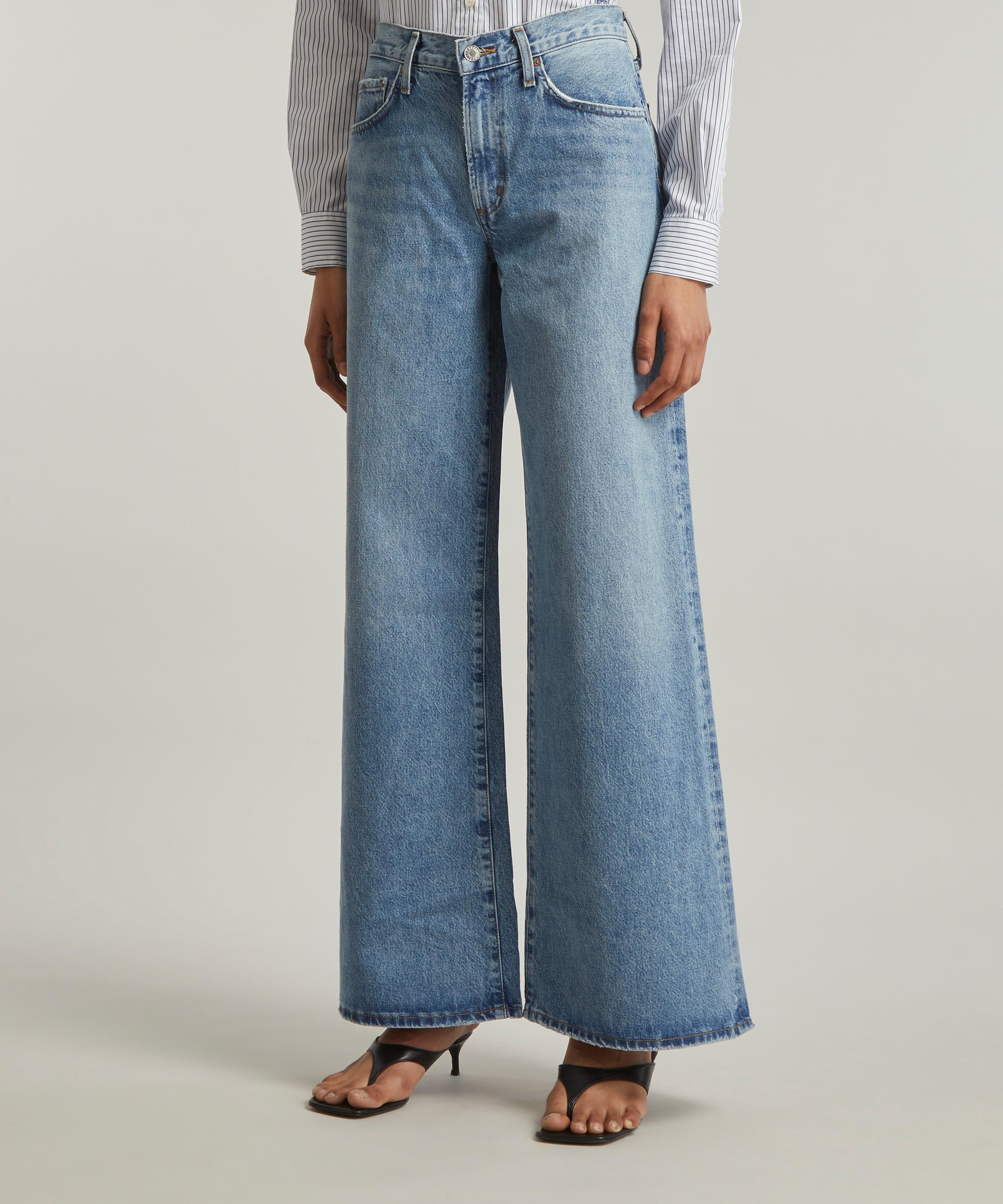 AGOLDE Clara Low Rise Baggy Flare Jeans Liberty