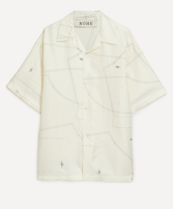 Róhe - Silk Camp Collar Short-Sleeve Shirt image number null