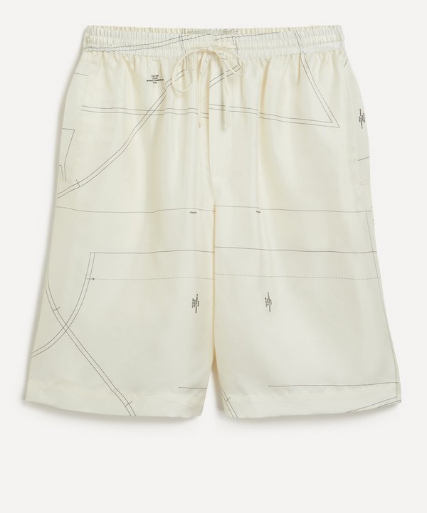 Róhe - Silk Patternmaking Elasticated Shorts image number null