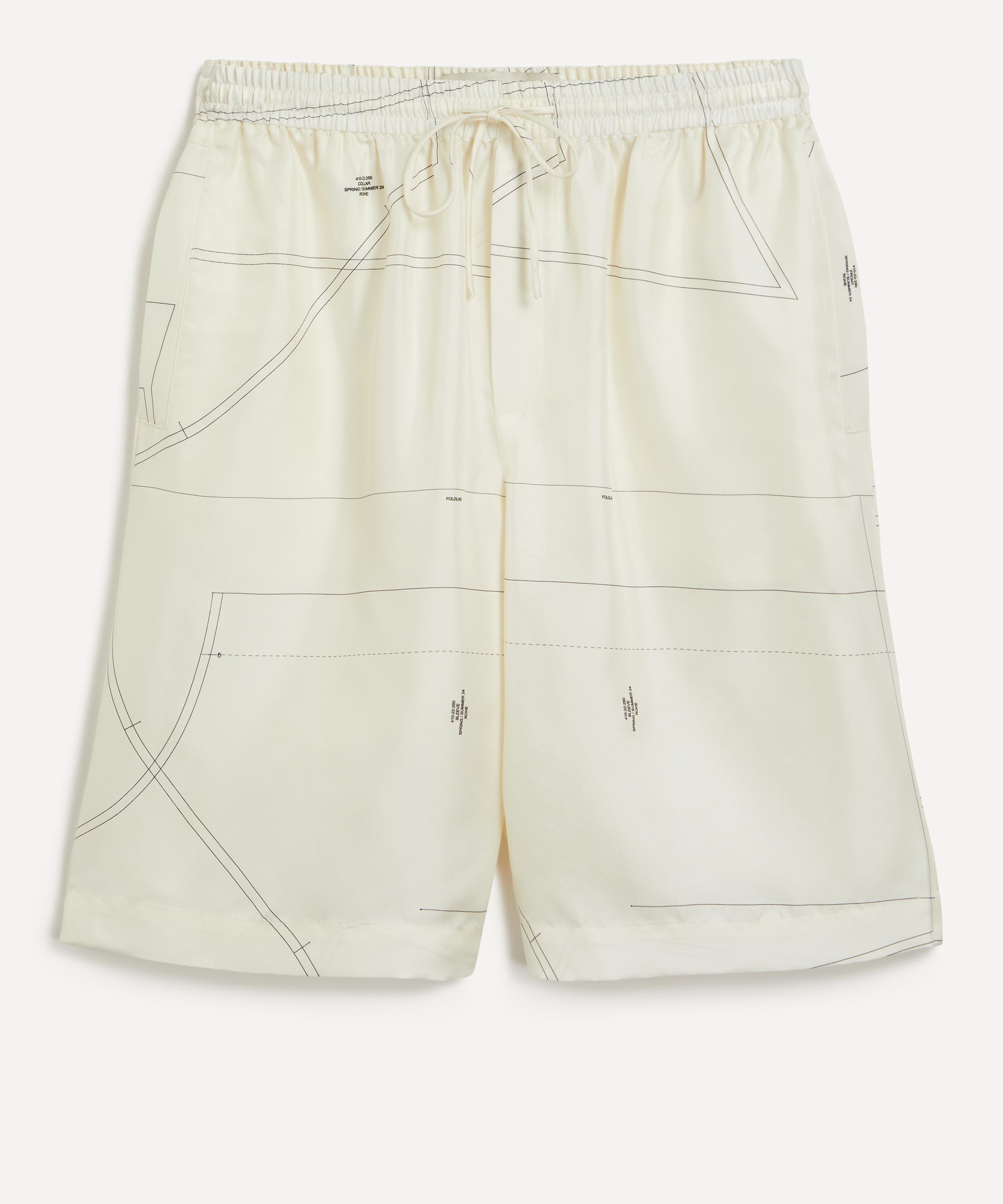 Róhe - Silk Patternmaking Elasticated Shorts image number 