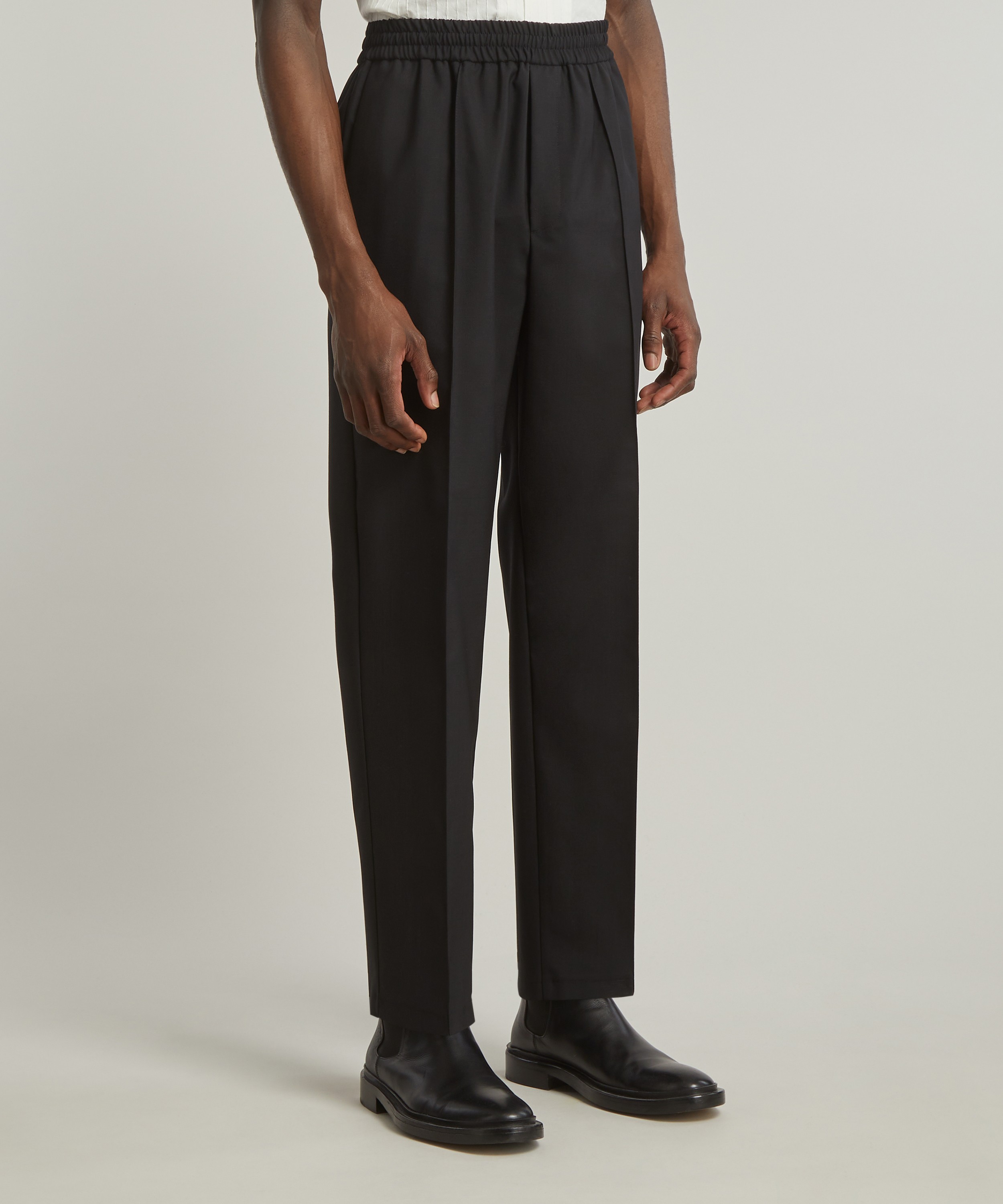 Róhe - Elastic Waistband Wool Trousers image number 2