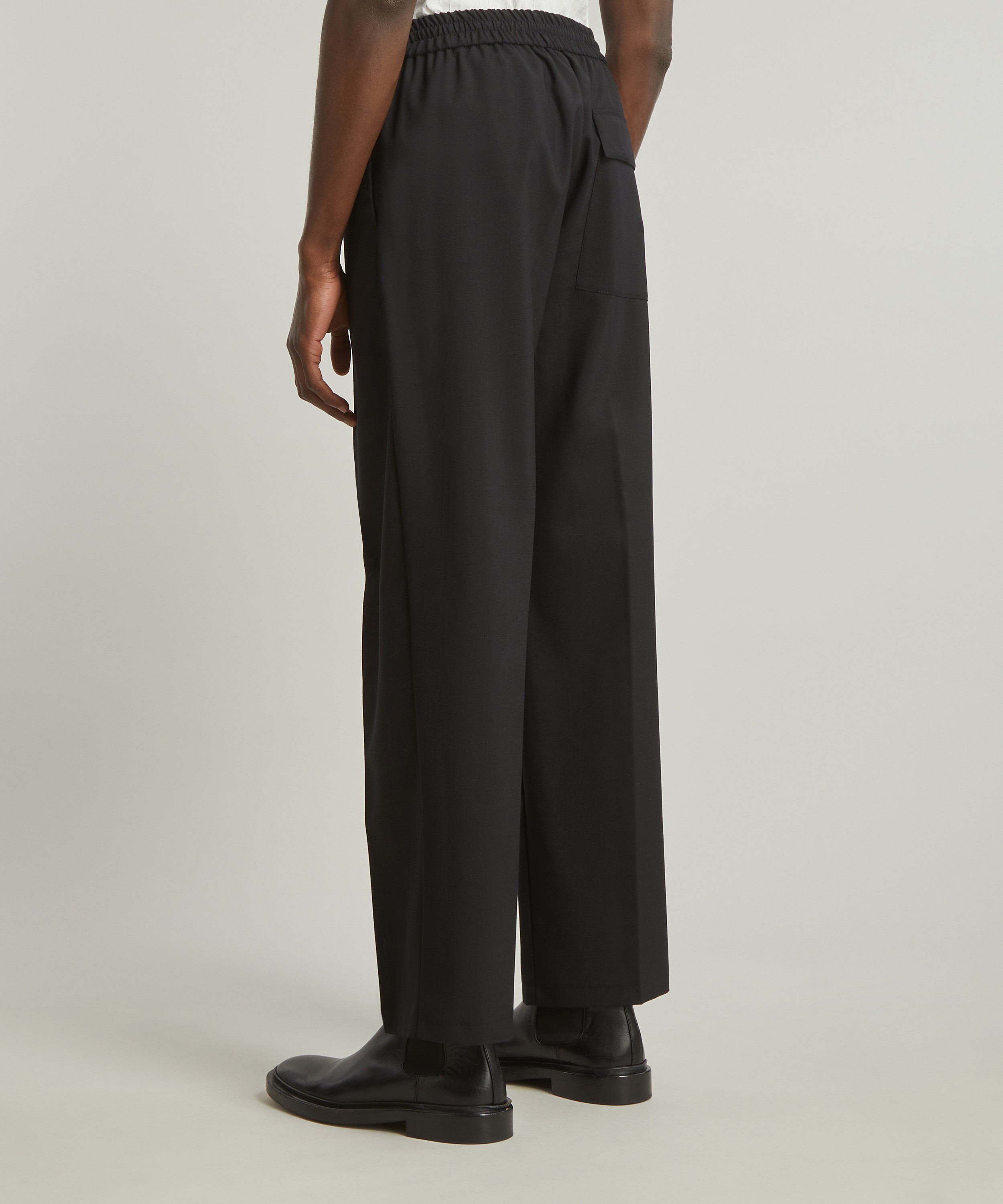 Róhe - Elastic Waistband Wool Trousers image number 3