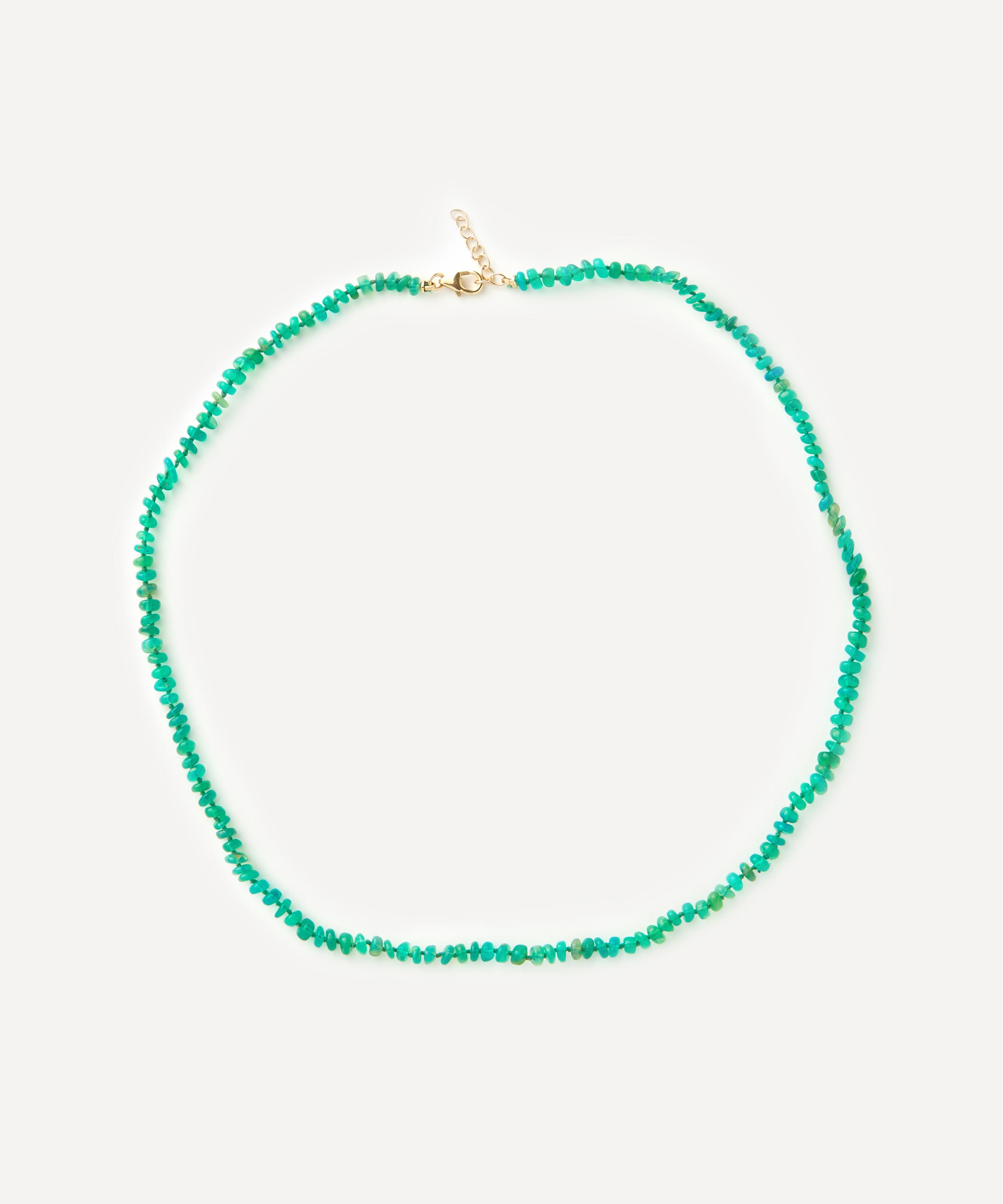 Andrea Fohrman - 14ct Gold Green Ethiopian Opal Beaded Necklace image number 0