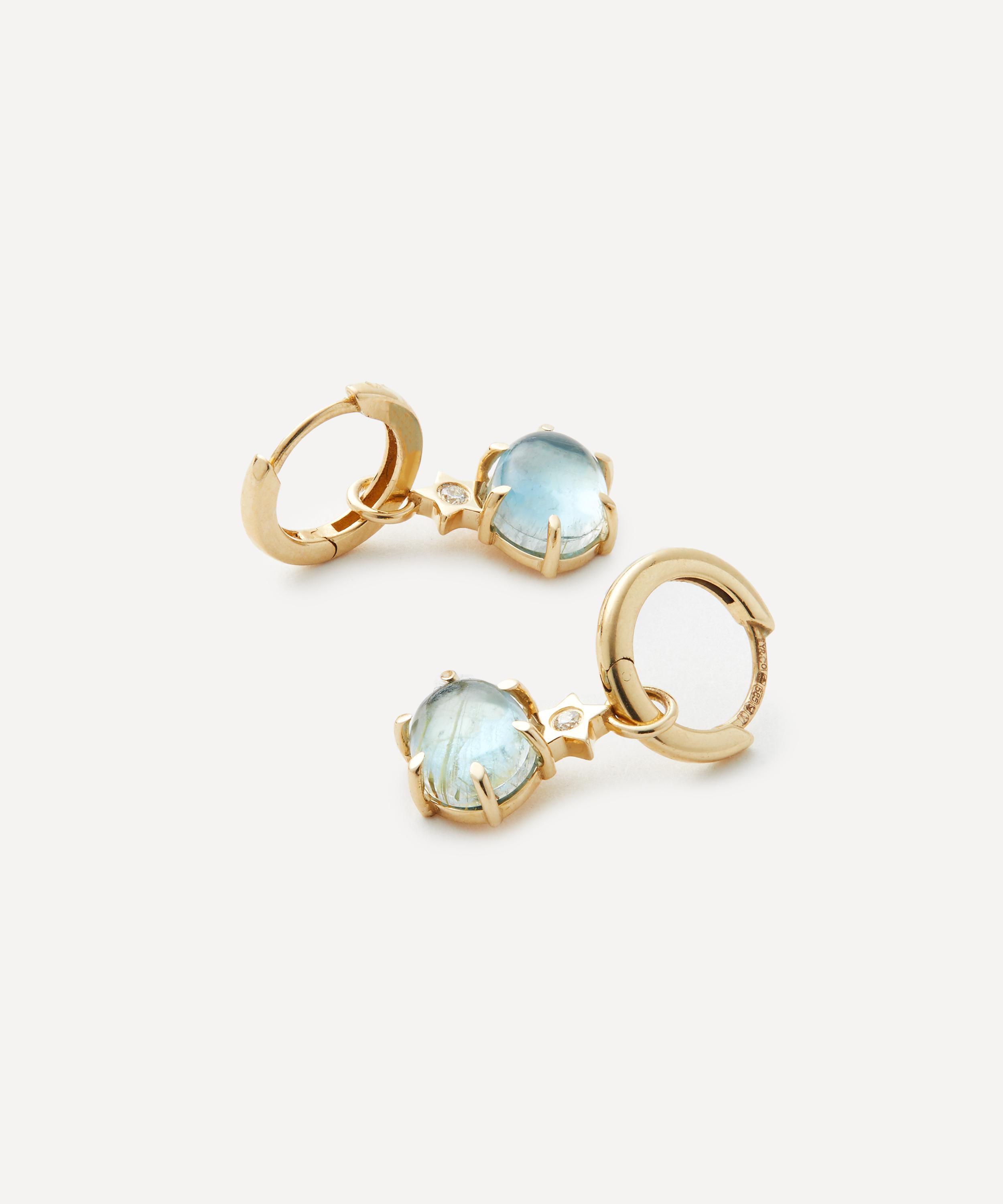 London blue topaz hoop on sale earrings