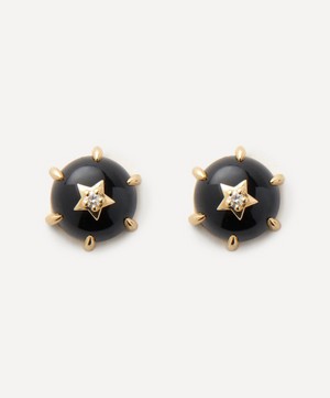 Andrea Fohrman - 14ct Gold Mini Cosmo Black Onyx Stud Earrings image number 0