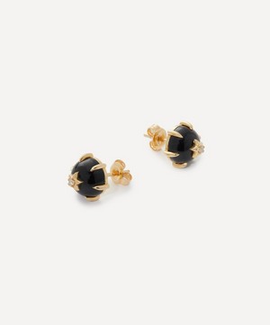 Andrea Fohrman - 14ct Gold Mini Cosmo Black Onyx Stud Earrings image number 1