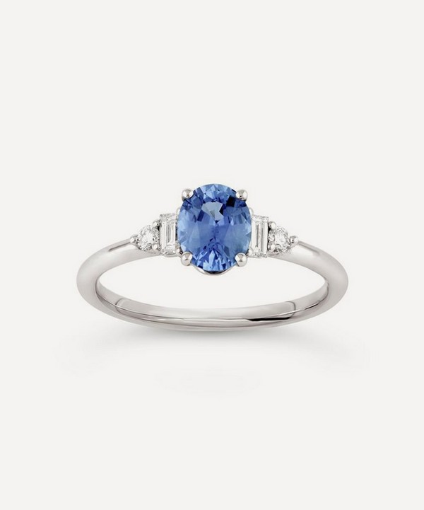 Dinny Hall - 18ct White Gold Katie Cornflower Blue Sapphire And Diamond Ring image number null