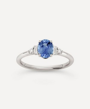Dinny Hall - 18ct White Gold Katie Cornflower Blue Sapphire And Diamond Ring image number 0
