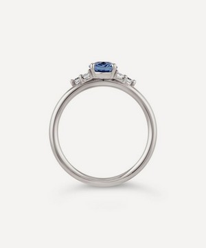 Dinny Hall - 18ct White Gold Katie Cornflower Blue Sapphire And Diamond Ring image number 2