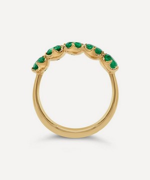 Dinny Hall - 18ct Gold Elyhara Fine Emerald Five Stone Ring image number 2