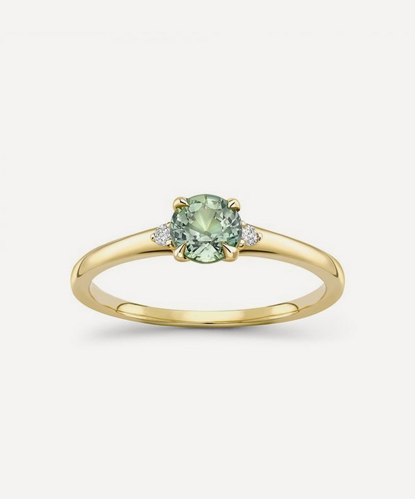 Dinny Hall - 18ct Gold Kassia Fine Green Sapphire and Diamond Ring image number null