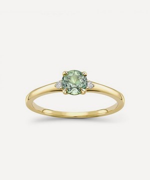 Dinny Hall - 18ct Gold Kassia Fine Green Sapphire and Diamond Ring image number 0