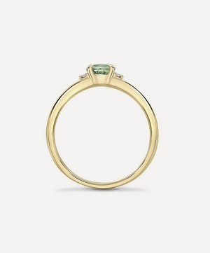 Dinny Hall - 18ct Gold Kassia Fine Green Sapphire and Diamond Ring image number 2