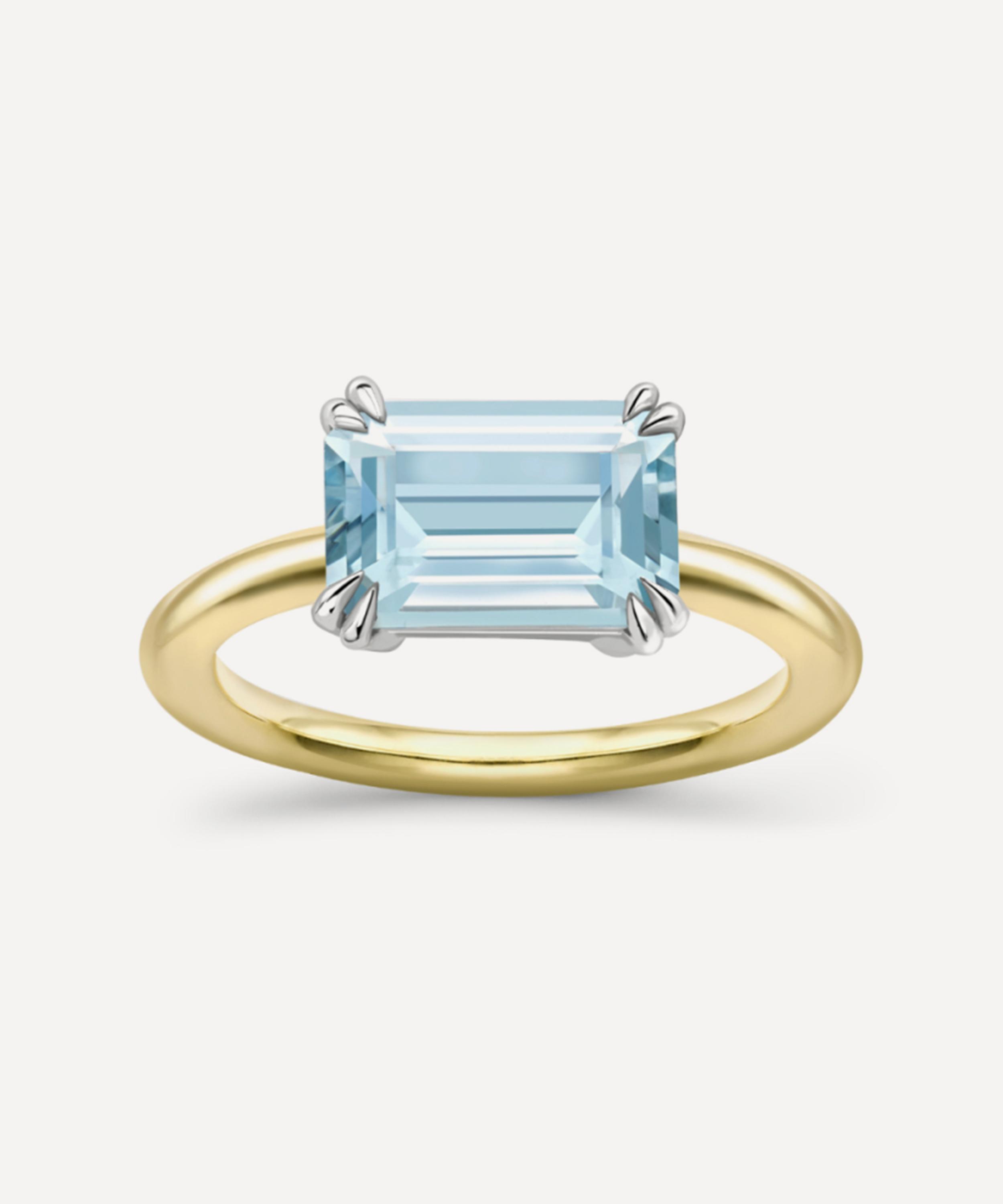 Dinny Hall - 18ct Gold Hollie Fine Aquamarine Ring image number 0