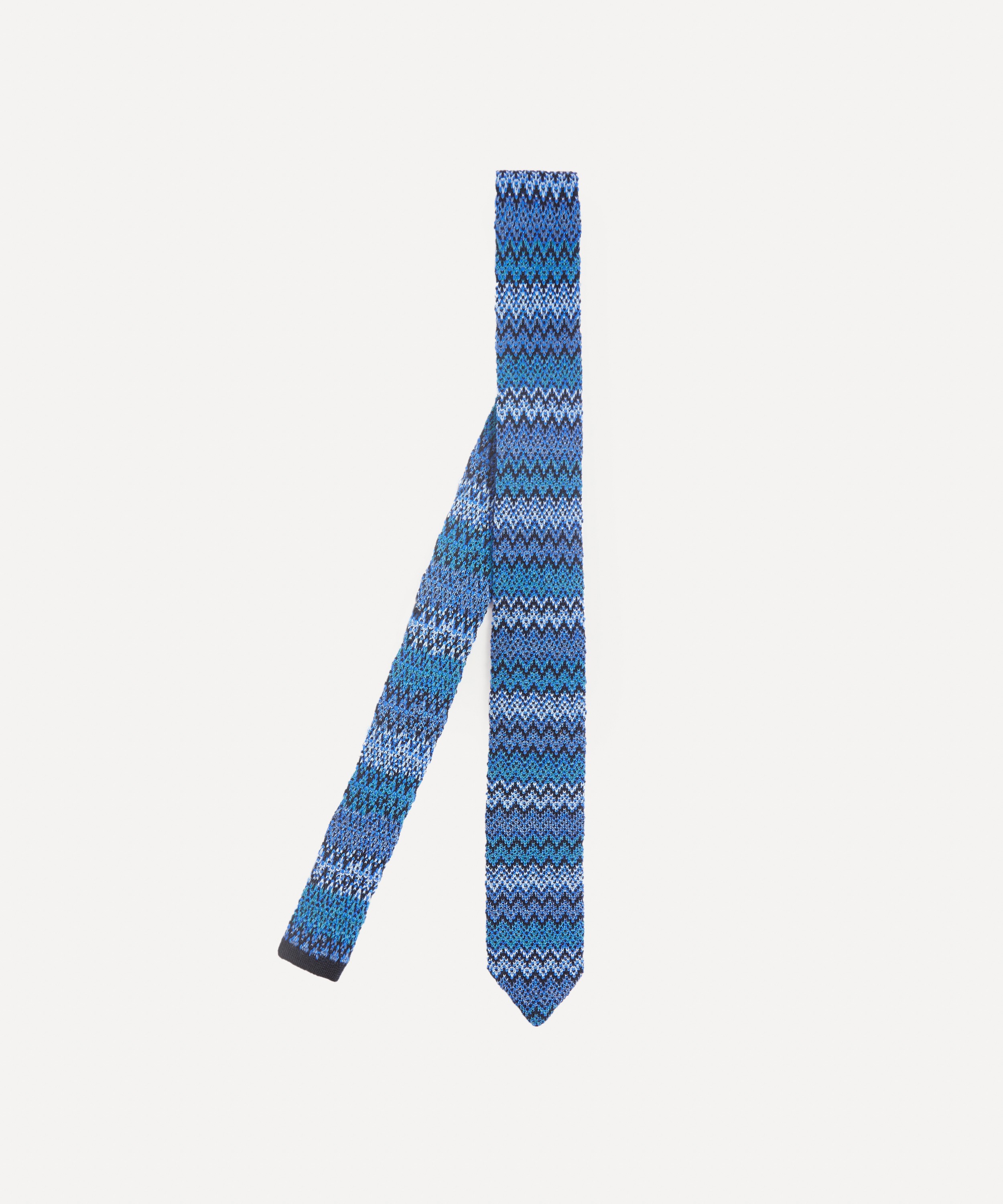 Missoni - Tonal Zig Zag Knit Tie image number 0