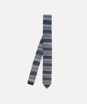 Missoni - Tonal Zig Zag Knit Tie image number 0