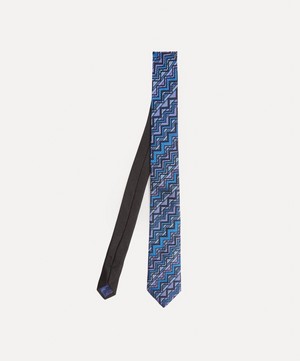 Missoni - Tonal Stripe and Zig Zag Silk Tie image number 0