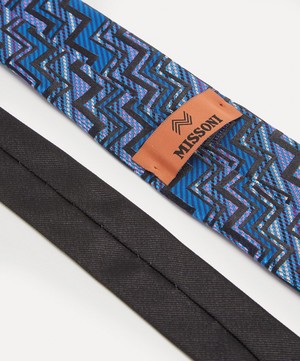 Missoni - Tonal Stripe and Zig Zag Silk Tie image number 2
