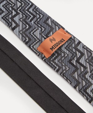 Missoni - Tonal Stripe and Zig Zag Silk Tie image number 1