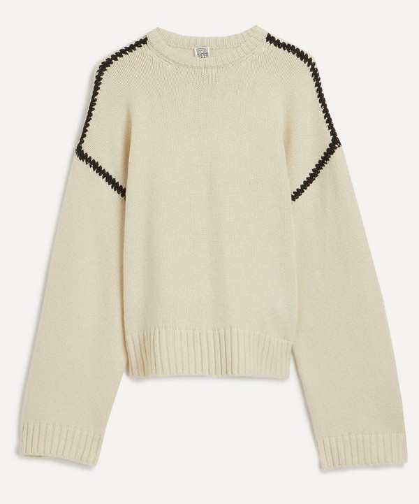 Toteme - Embroidered Cashmere Knit Jumper