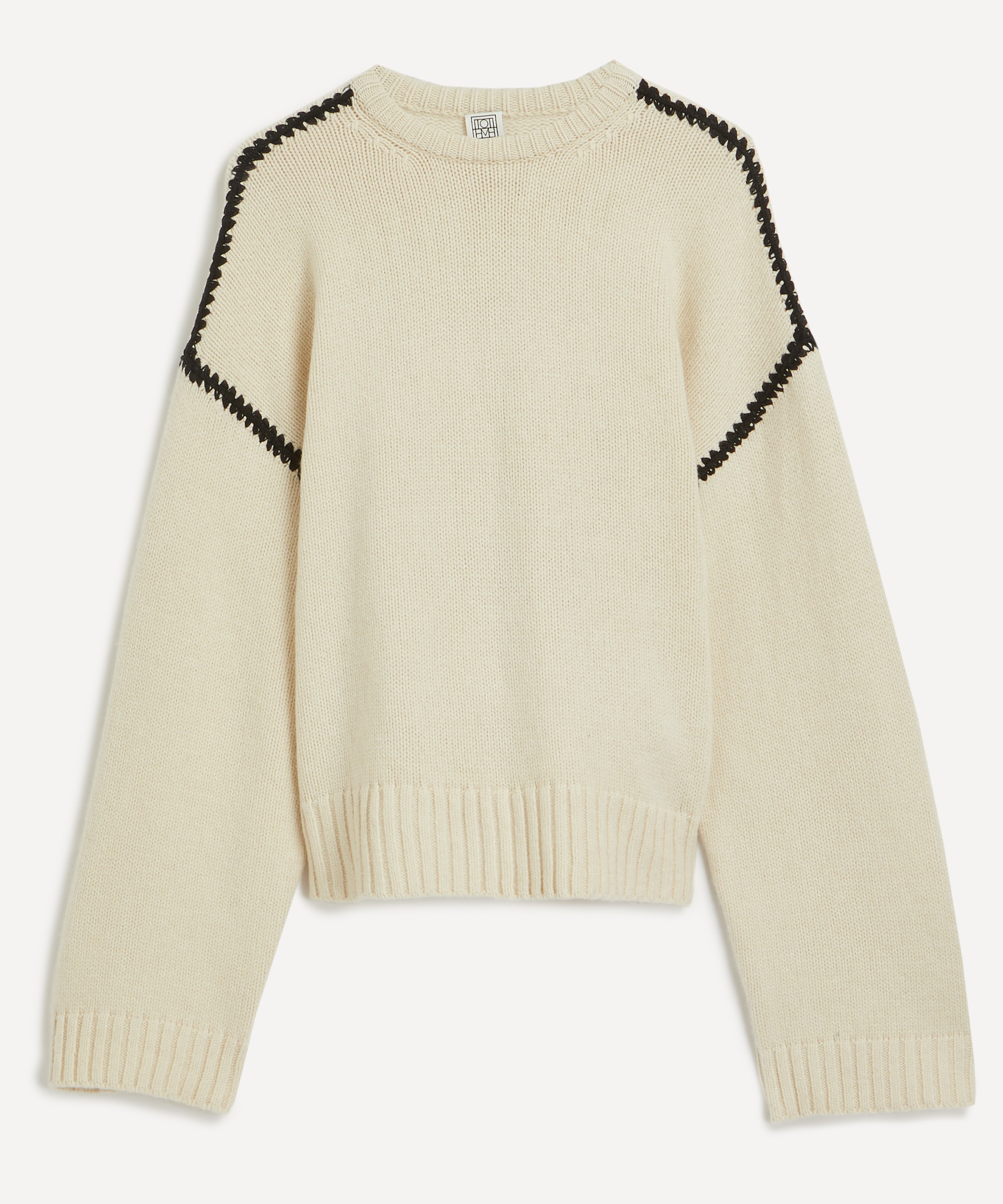 Toteme - Embroidered Cashmere Knit Jumper image number 0