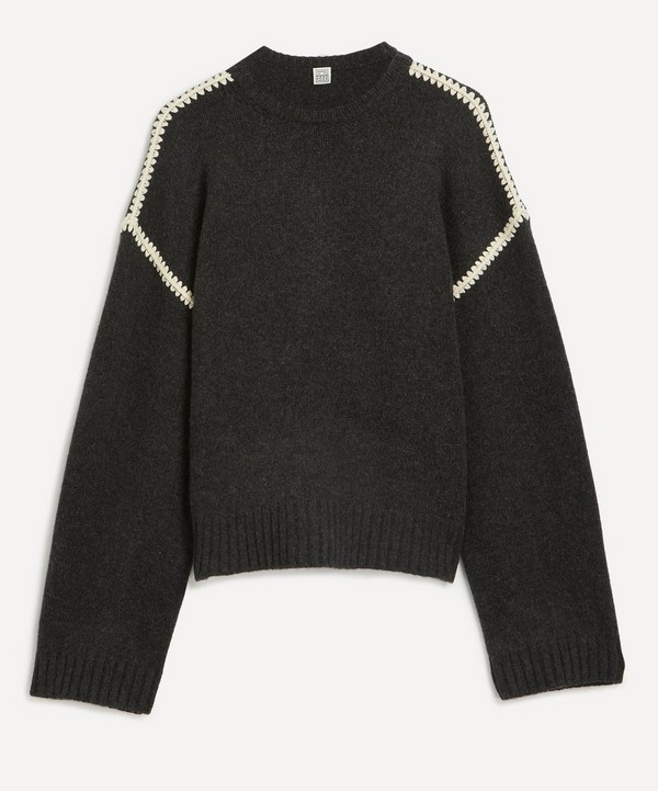Toteme - Embroidered Cashmere Knit Jumper image number null