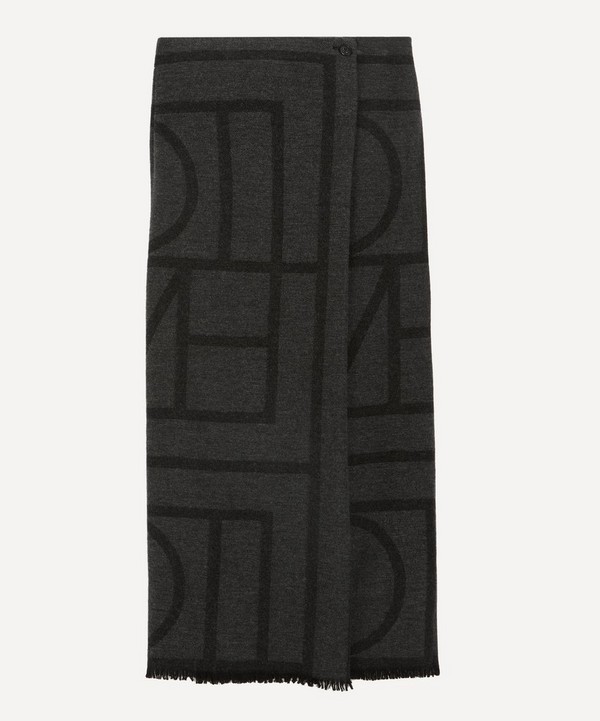 Toteme - Wool Monogram Sarong image number null