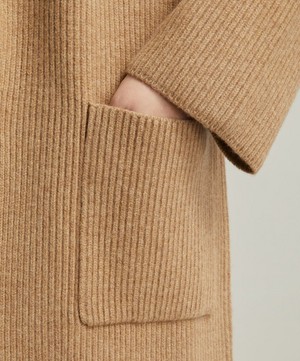 Toteme - Rib Knit Cardigan Coat image number 4