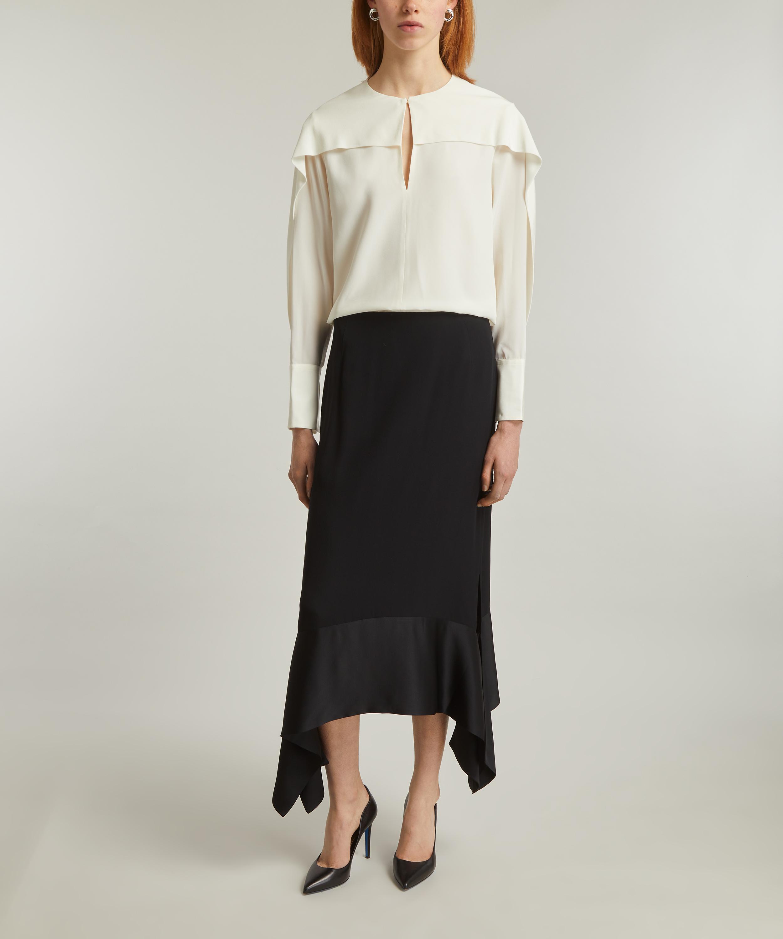 Toteme - Satin-Sash Crepe Skirt image number 1