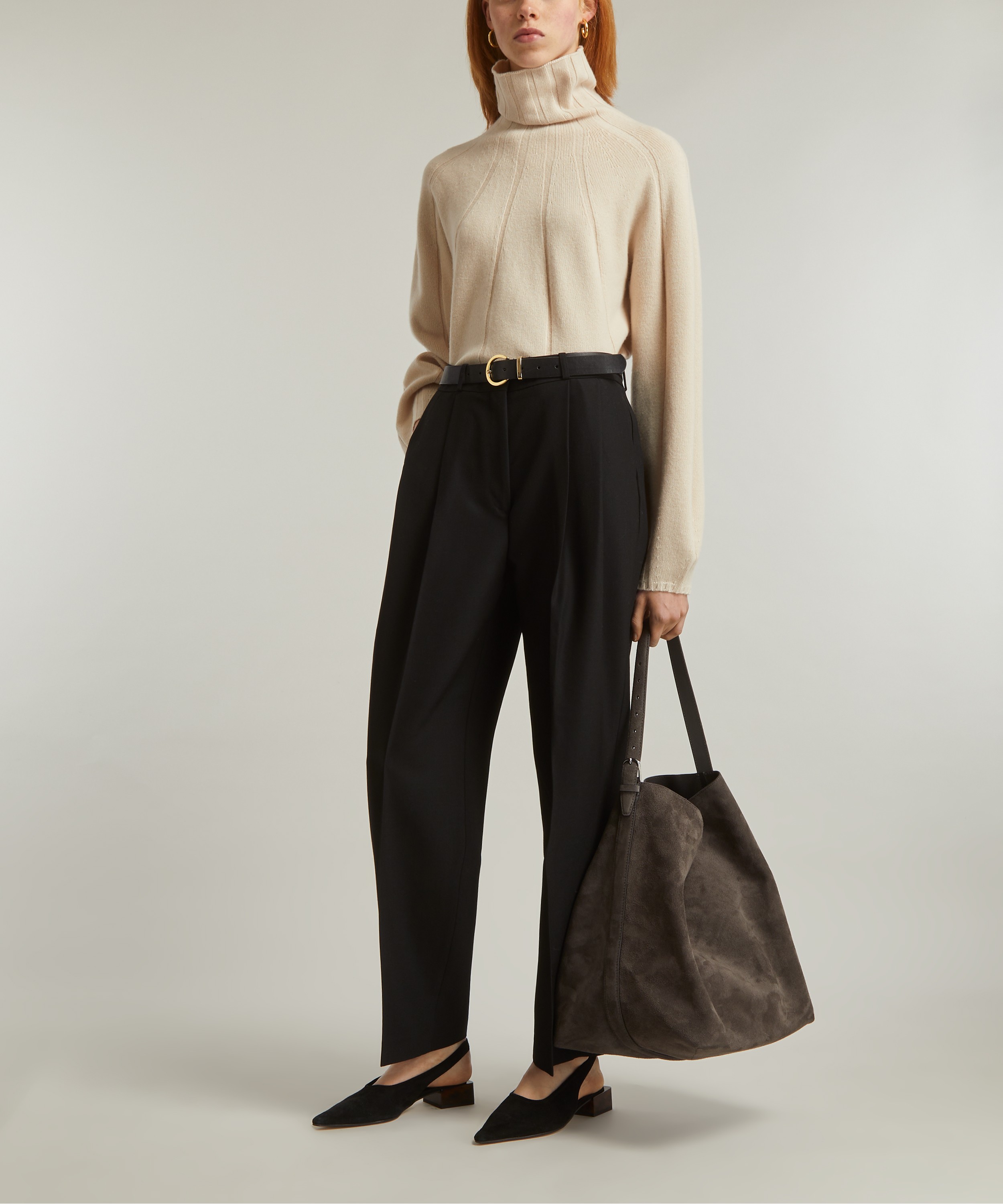 Toteme - Double-Pleated Tailored Trousers image number 1