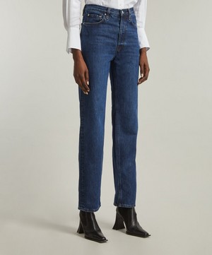 Toteme - Classic Cut Full Length Dark Blue Jeans image number 2
