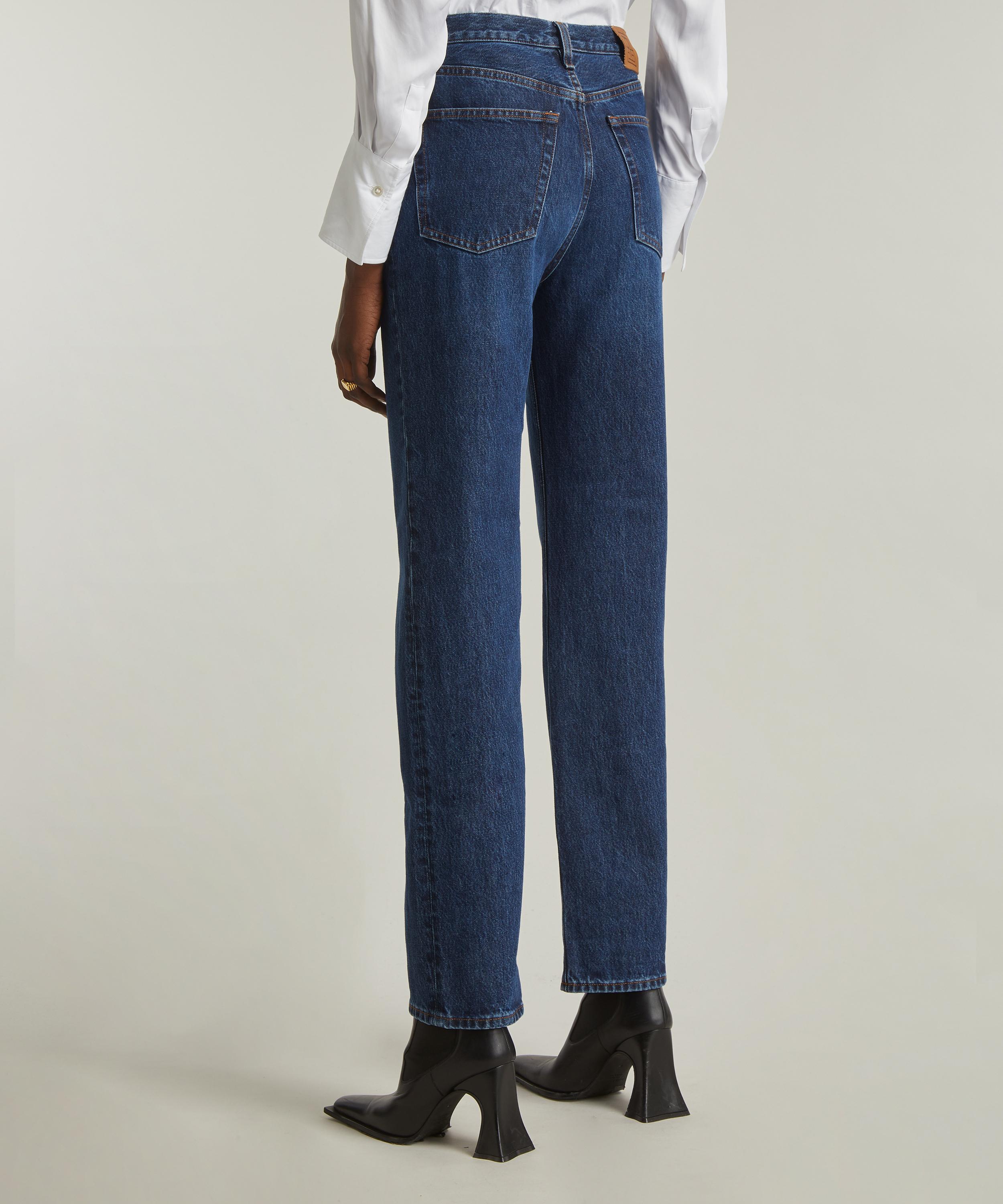 Wide tapered leg denim dark blue – TOTEME