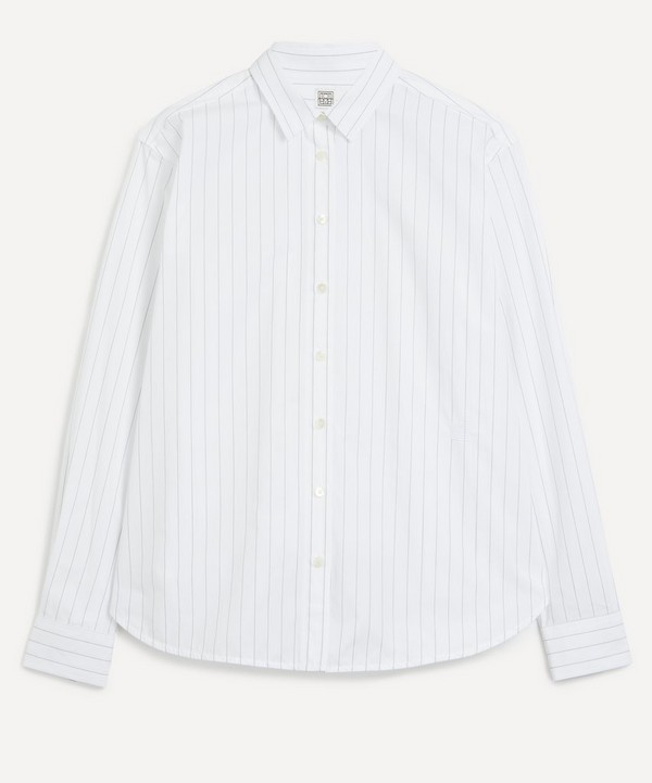 Toteme - Signature Cotton Pinstripe Shirt image number null