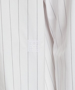 Toteme - Signature Cotton Pinstripe Shirt image number 4