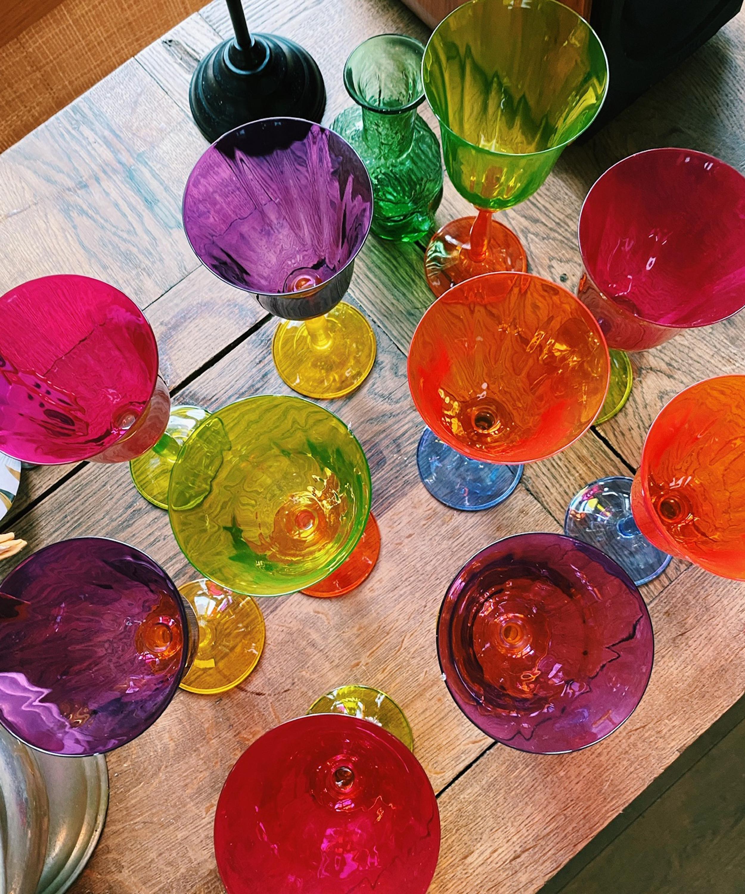 Anna + Nina - Set of Four Multicoloured Wine Glasses image number 2