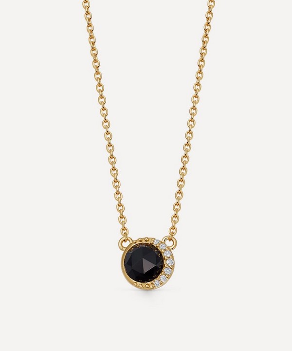 Astley Clarke - 18ct Gold-Plated Vermeil Silver Luna Black Onyx Pendant Necklace