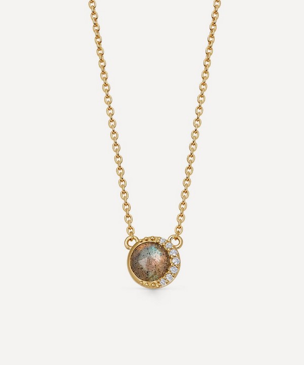 Astley Clarke - 18ct Gold-Plated Vermeil Silver Luna Labradorite Pendant Necklace image number null