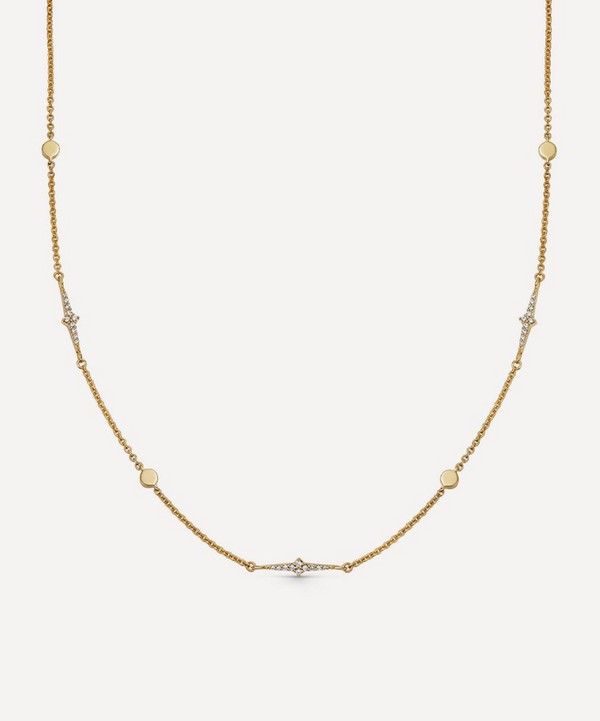 Astley Clarke - 18ct Gold-Plated Vermeil Silver Luna Light Station Necklace image number null