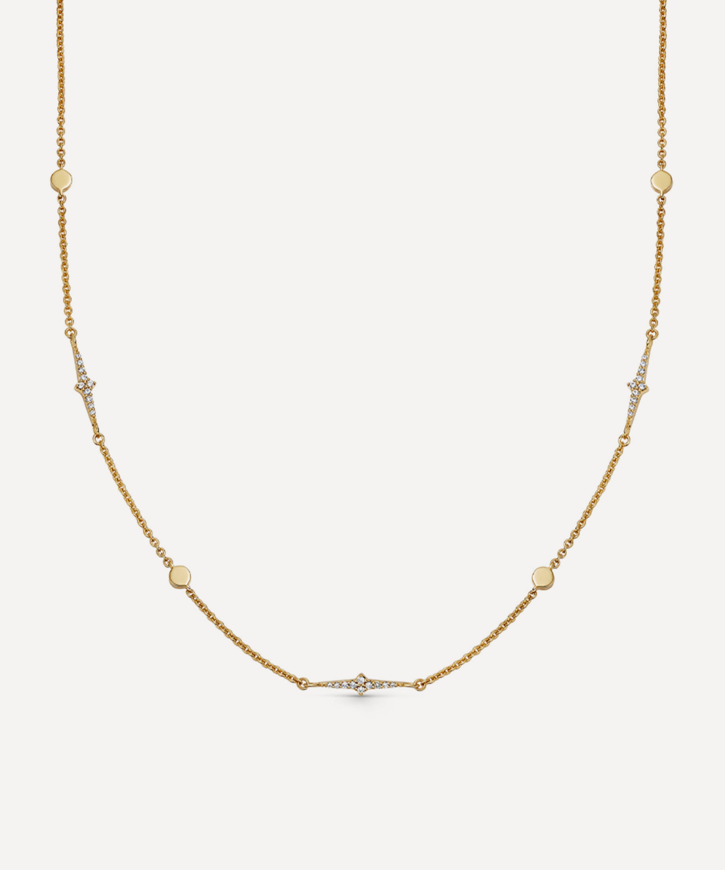Astley Clarke - 18ct Gold-Plated Vermeil Silver Luna Light Station Necklace