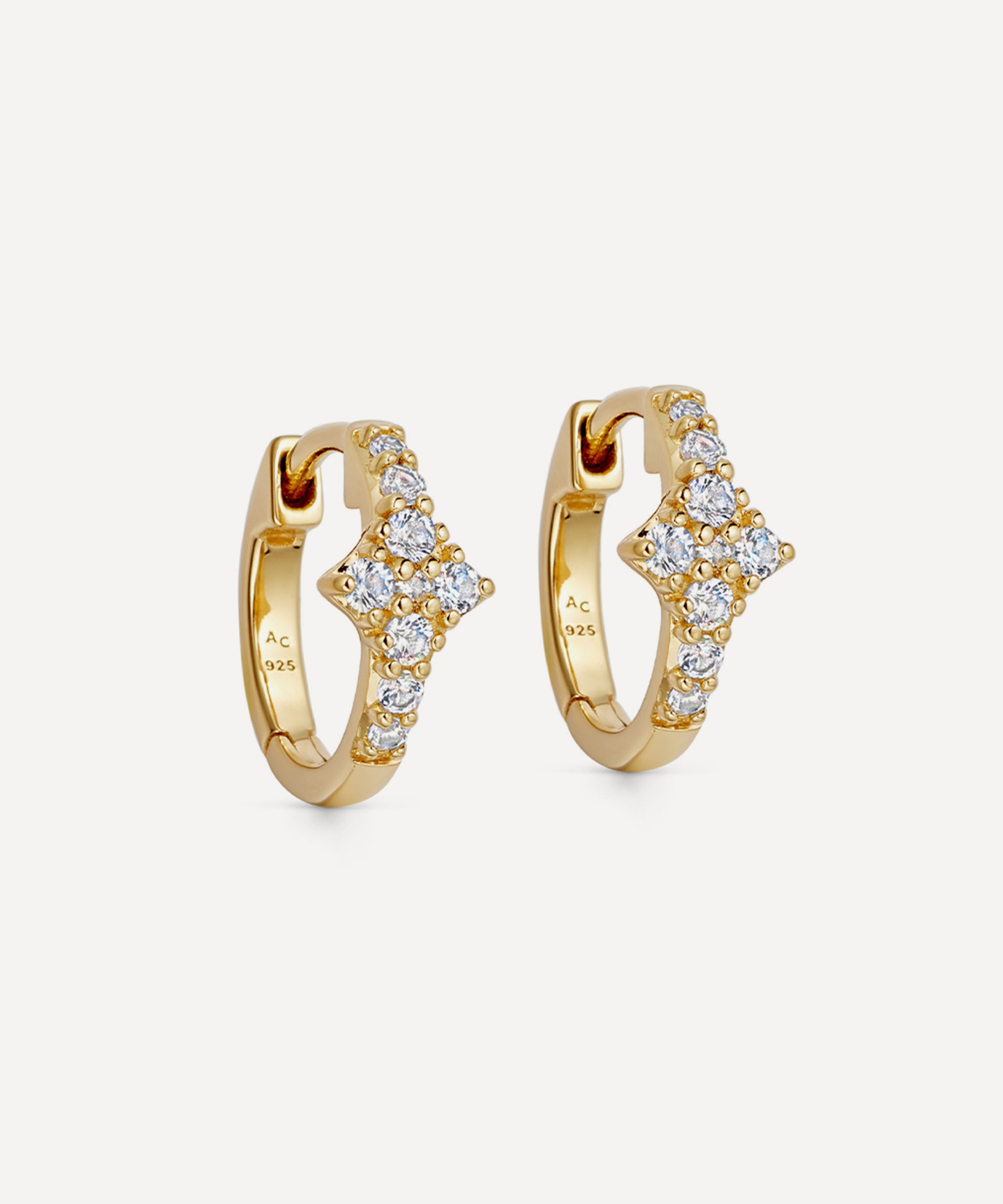 Astley Clarke - 18ct Gold-Plated Vermeil Silver Luna Light Huggie Hoop Earrings image number 0