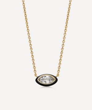 Astley Clarke - 18ct Gold-Plated Vermeil Silver Flare White Topaz Pendant Necklace image number 0