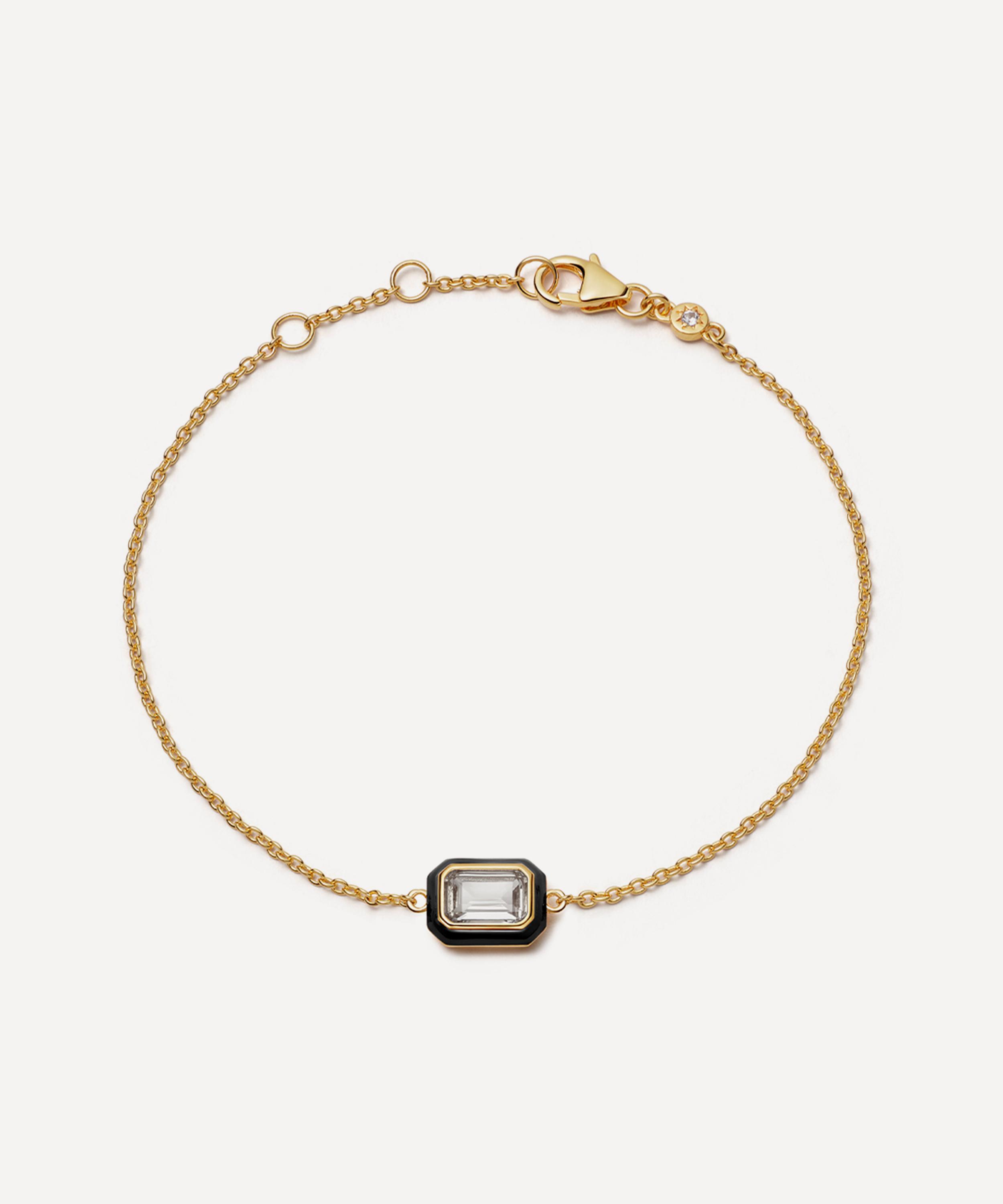Astley Clarke - 18ct Gold-Plated Vermeil Silver Flare White Topaz Bracelet image number 0